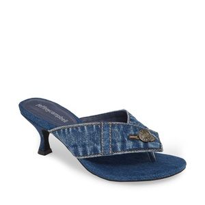 ISO Jeffrey Campbell Brink denim slide sandal
